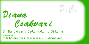 diana csakvari business card